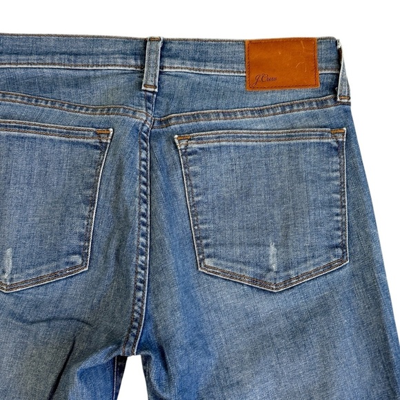 J. Crew Toothpick Skinny Distressed Raw Hem Blue Jeans Size 28 #1797 - Picture 4 of 7